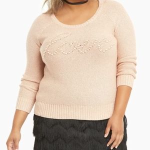 Torrid Blush Pink Love Sweater